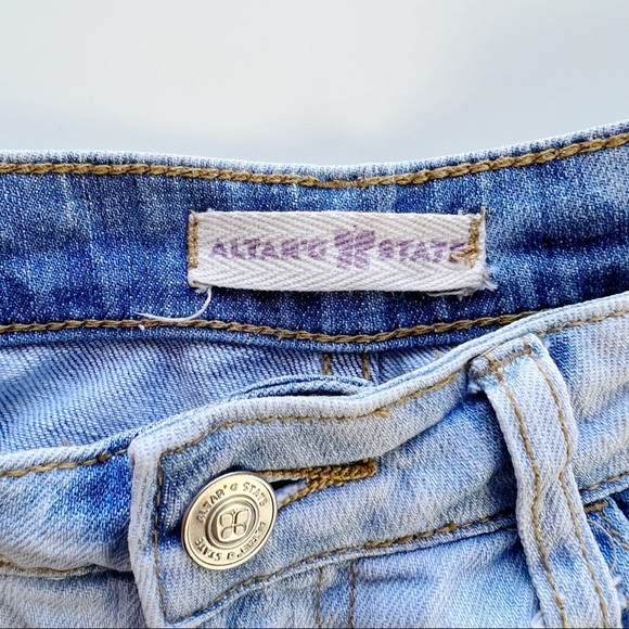 Altar'd State Light Denim Cutoff Shorts Distressed - Picture 3 of 9